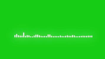 digital audio equalizador efeito espectro som onda equalizador efeito animação verde tela. 4k resolução video