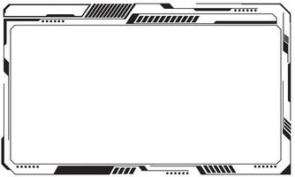 Hud frames black user interface elements design modern technology futuristic control panel screen digital hologram window gaming menu touching cyber monitor set on white background vector
