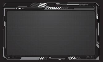HUD frames white grey user interface elements design modern technology futuristic control panel screen digital hologram window gaming menu touching cyber monitor set on black background vector