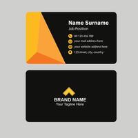 Modern and simple business card template with abstract background for business presentation vector