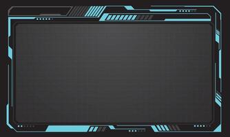 HUD frames blue grey user interface elements design modern technology futuristic control panel screen digital hologram window gaming menu touching cyber monitor set on black background vector