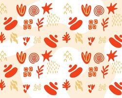 Abstract simple pattern background matisse style motif illustration fabric textile paper print art decoration editable vector
