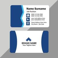 Clean style corporate business card design, Creative modern clean corporate double-sided business card template, Personal visiting card layout,. vector