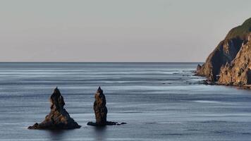 Group of Rocks in Middle of Water video