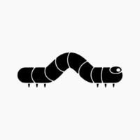 Design Illustration graphic of worm solid icon. Suitable for anything related to animals vector
