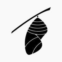 Design Illustration graphic of cocoon solid icon. Suitable for anything related to animals vector