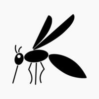 Design Illustration graphic of mosquito solid icon. Suitable for anything related to animals vector