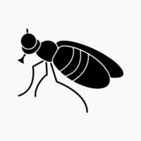 Design Illustration graphic of fly solid icon. Suitable for anything related to animals vector