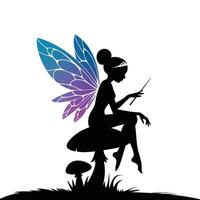 Fairy with wand vector