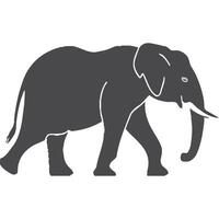 An elephant silhouette is shown on a white background vector