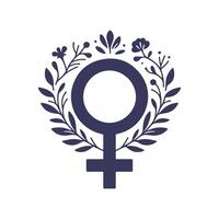 Venus Symbol with Nature Elements Illustration vector