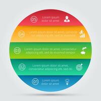 circle for infographic. Template for diagram, graph, presentation and chart. Business concept with 5 options, parts, steps or processes. Abstract background. vector
