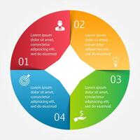 circle infographic. Template for cycle diagram, graph, presentation and round chart. Business concept with 4 options, parts, steps or processes. Data visualization. vector