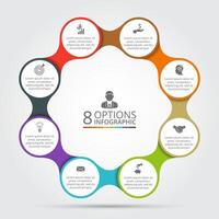 circle metaball infographic. vector