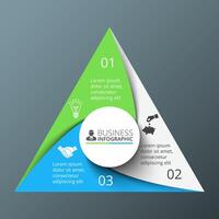 spiral triangle for infographic. vector