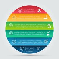circle for infographic. Template for diagram, graph, presentation and chart. Business concept with 6 options, parts, steps or processes. Abstract background. vector