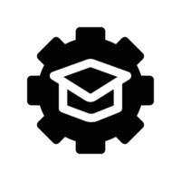 education program icon. glyph icon for your website, mobile, presentation, and logo design. vector