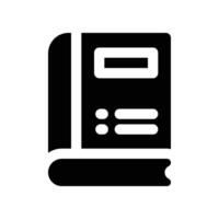 book icon. glyph icon for your website, mobile, presentation, and logo design. vector