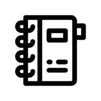 notebook icon. line icon for your website, mobile, presentation, and logo design. vector