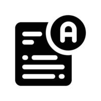 exam icon. glyph icon for your website, mobile, presentation, and logo design. vector