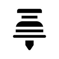 push pin icon. glyph icon for your website, mobile, presentation, and logo design. vector
