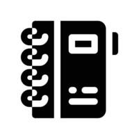 notebook icon. glyph icon for your website, mobile, presentation, and logo design. vector