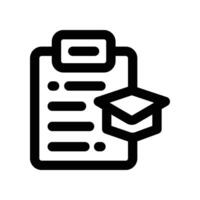 clipboard icon. line icon for your website, mobile, presentation, and logo design. vector