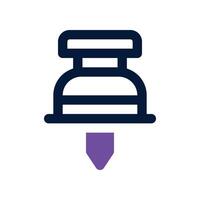 push pin icon. dual tone icon for your website, mobile, presentation, and logo design. vector