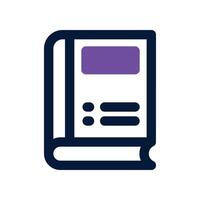 book icon. dual tone icon for your website, mobile, presentation, and logo design. vector