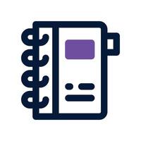 notebook icon. dual tone icon for your website, mobile, presentation, and logo design. vector