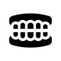 teeth icon. glyph icon for your website, mobile, presentation, and logo design. vector