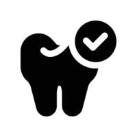dental icon. glyph icon for your website, mobile, presentation, and logo design. vector