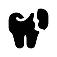 broken tooth icon. glyph icon for your website, mobile, presentation, and logo design. vector