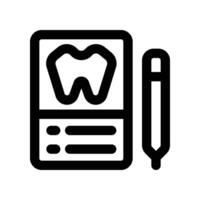 dental record icon. line icon for your website, mobile, presentation, and logo design. vector