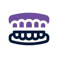 teeth icon. dual tone icon for your website, mobile, presentation, and logo design. vector