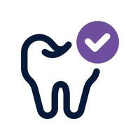 dental icon. dual tone icon for your website, mobile, presentation, and logo design. vector