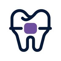 braces icon. dual tone icon for your website, mobile, presentation, and logo design. vector
