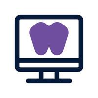 computer icon. dual tone icon for your website, mobile, presentation, and logo design. vector