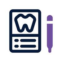 dental record icon. dual tone icon for your website, mobile, presentation, and logo design. vector