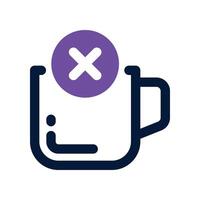 no coffee icon. dual tone icon for your website, mobile, presentation, and logo design. vector