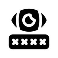 hidden password icon. glyph icon for your website, mobile, presentation, and logo design. vector
