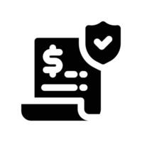 bill icon. glyph icon for your website, mobile, presentation, and logo design. vector