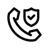 phone call icon. line icon for your website, mobile, presentation, and logo design. vector