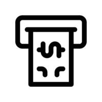 atm icon. line icon for your website, mobile, presentation, and logo design. vector