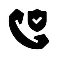 phone call icon. glyph icon for your website, mobile, presentation, and logo design. vector