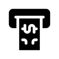 atm icon. glyph icon for your website, mobile, presentation, and logo design. vector