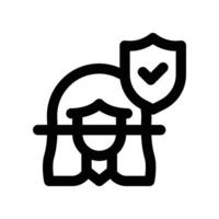 face id icon. line icon for your website, mobile, presentation, and logo design. vector