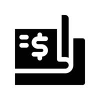 cheque icon. glyph icon for your website, mobile, presentation, and logo design. vector