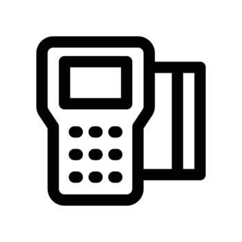 payment machine icon. line icon for your website, mobile, presentation, and logo design. vector