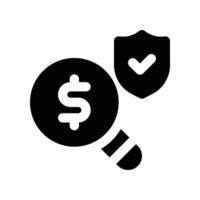 search icon. glyph icon for your website, mobile, presentation, and logo design. vector